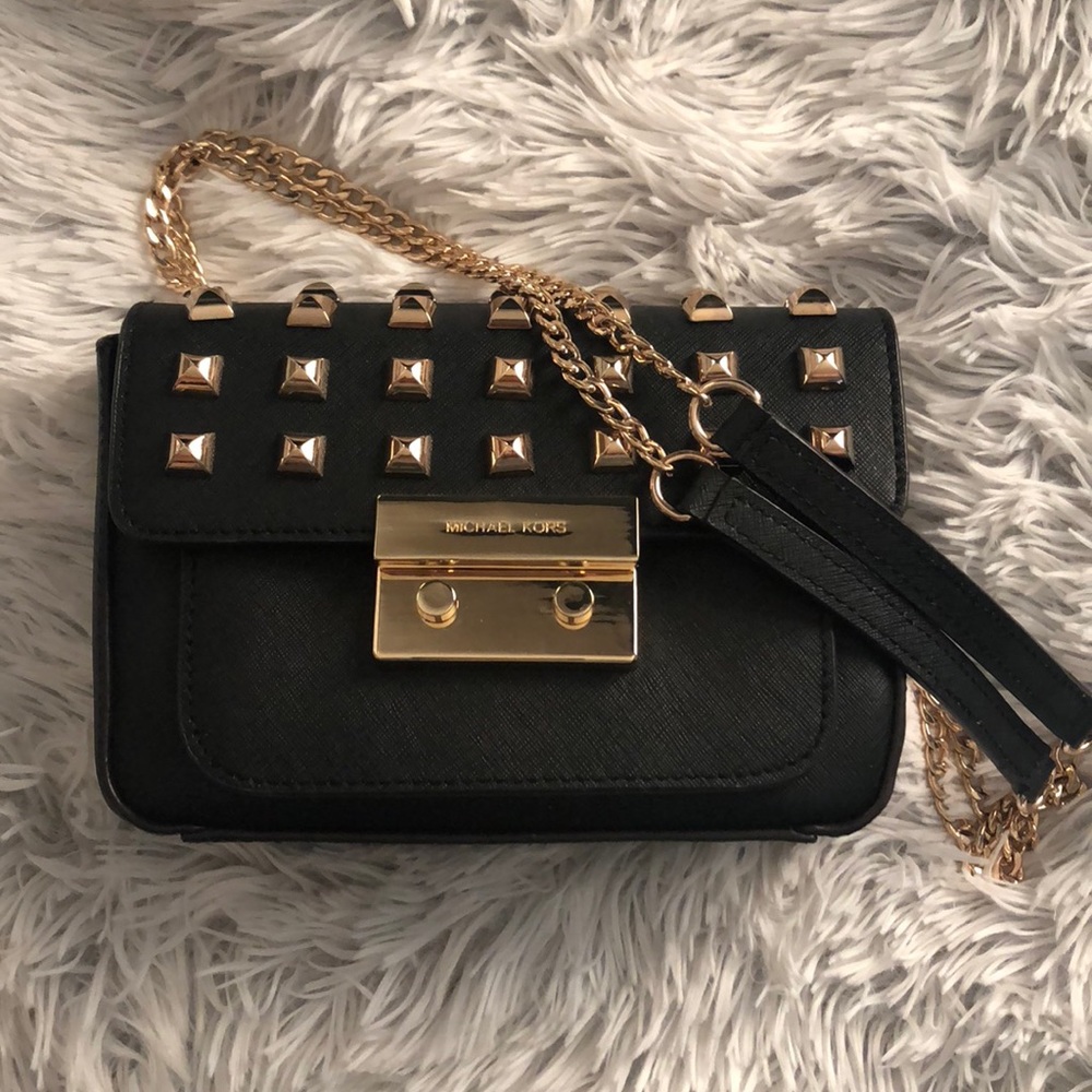 Black and gold studs cross body